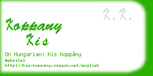 koppany kis business card