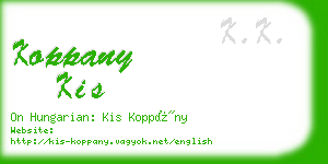 koppany kis business card